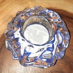Orrefors carat blue tint votive holder